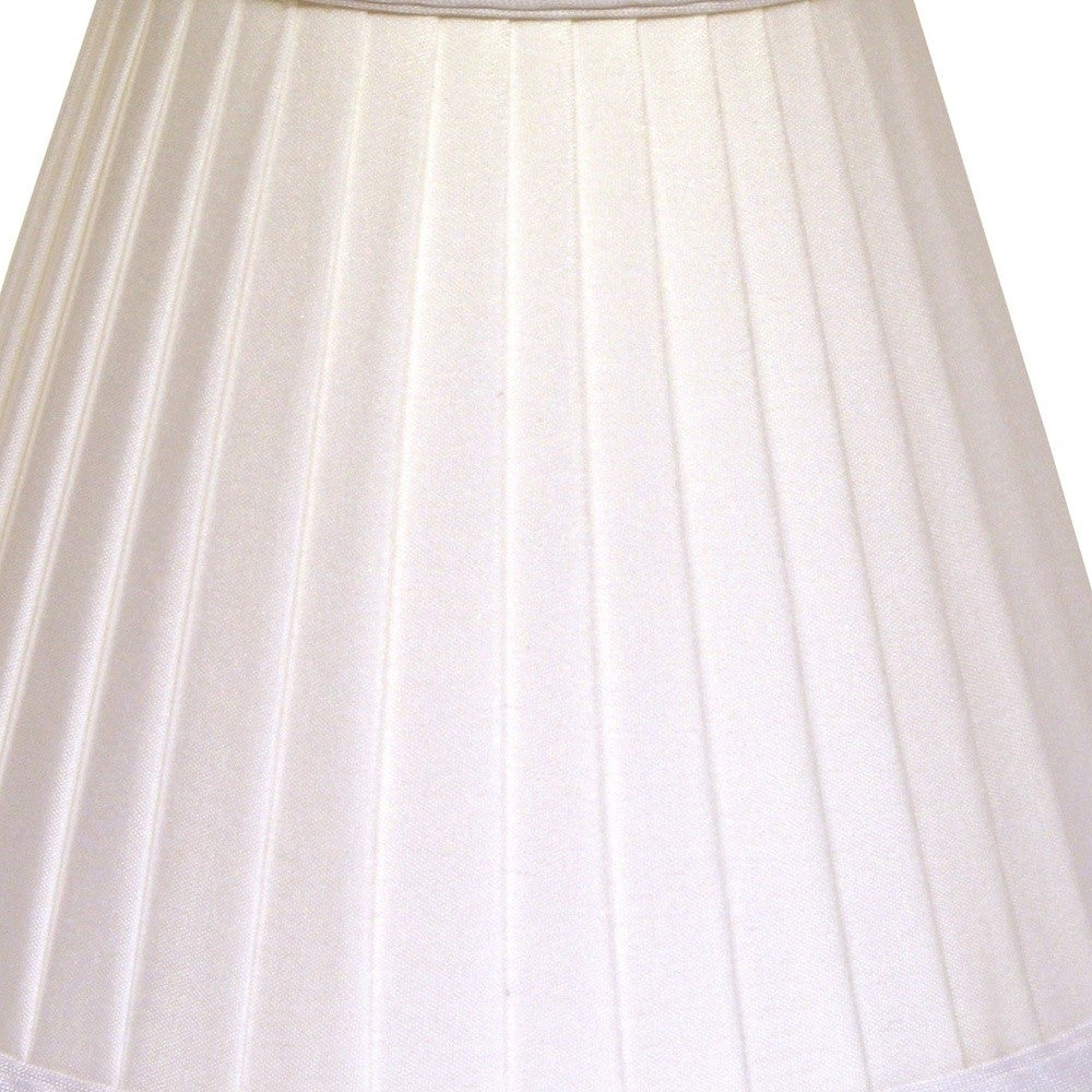 5" White Set of 6 Slanted Pleat Chandelier Silk Lampshades