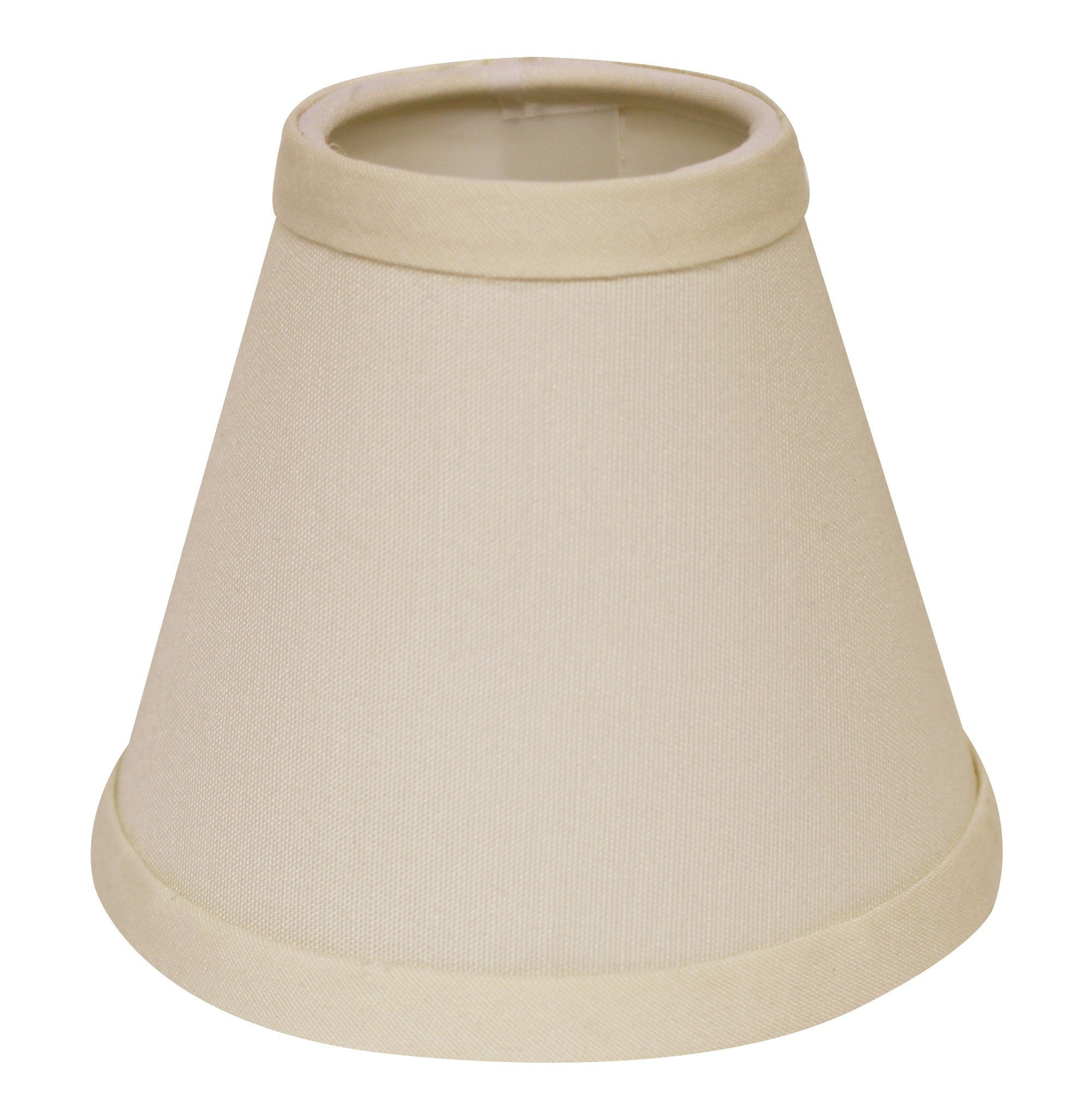 5" Ivory Set of 6 Chandelier No Slub Lampshades