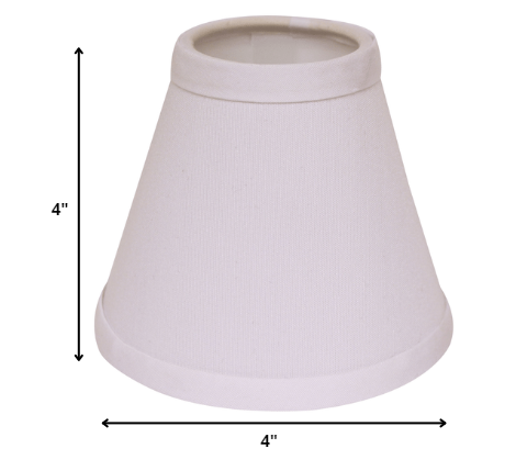 4" White Set of 6 Chandelier No Slub Lampshades