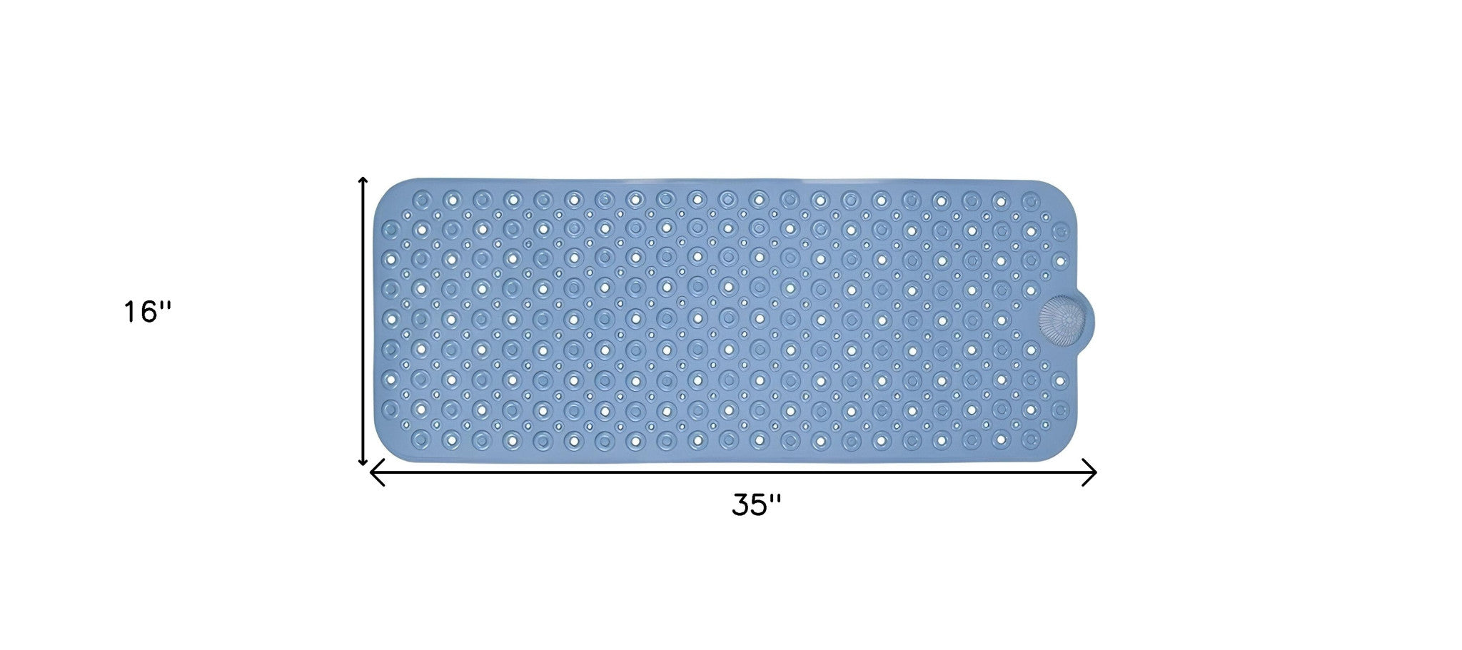 40" Blue Bubbles Non Slip Bathtub Mat