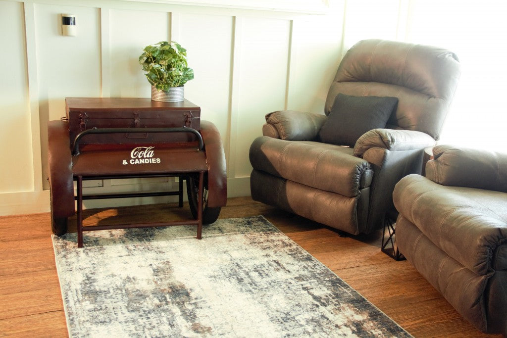 27" Maroon Steel End Table