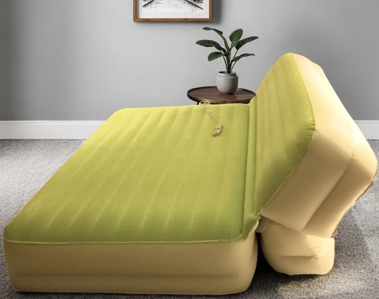 Incline Adjustable Moss Green Inflatable King Size Mattress