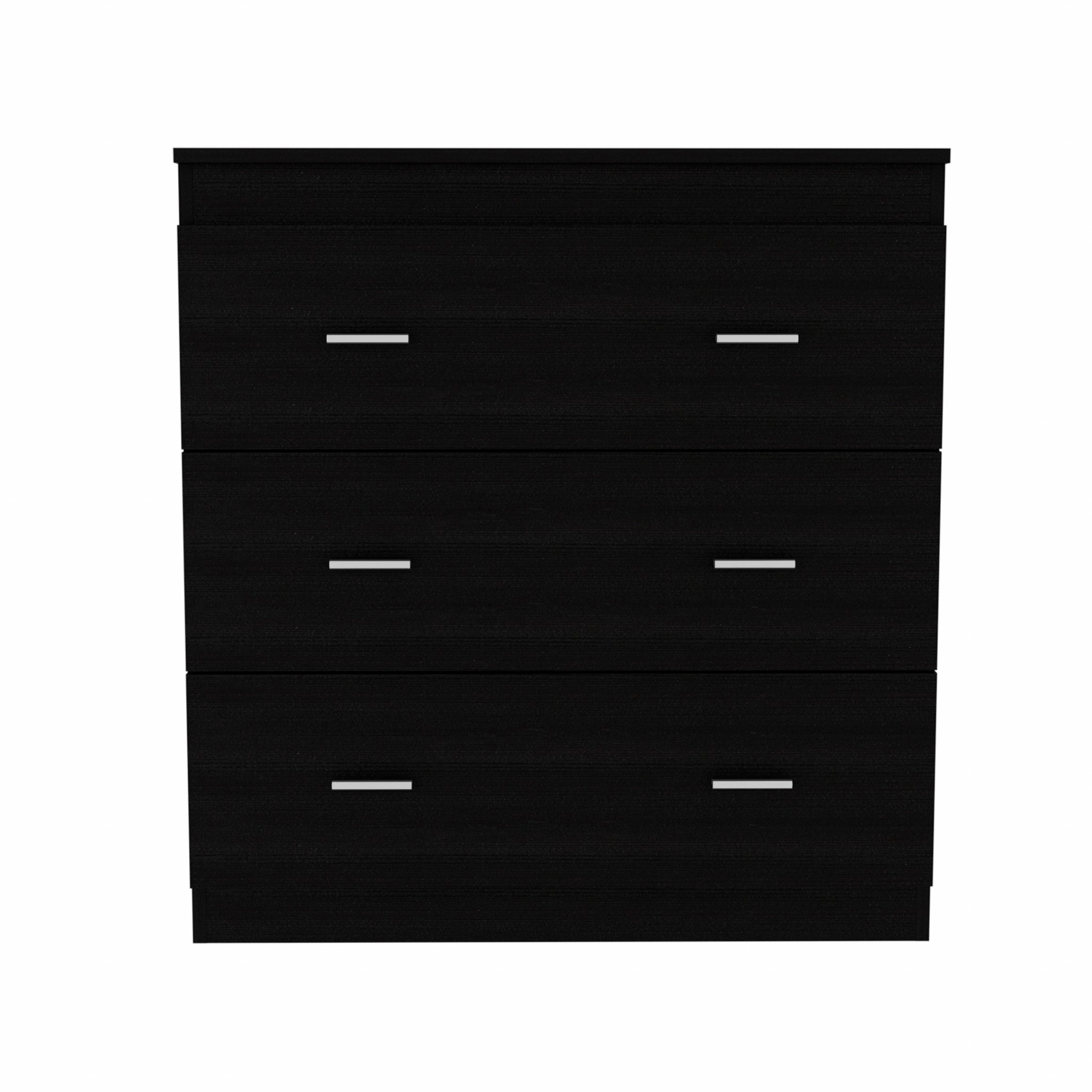 31" Black Three Drawer Dresser