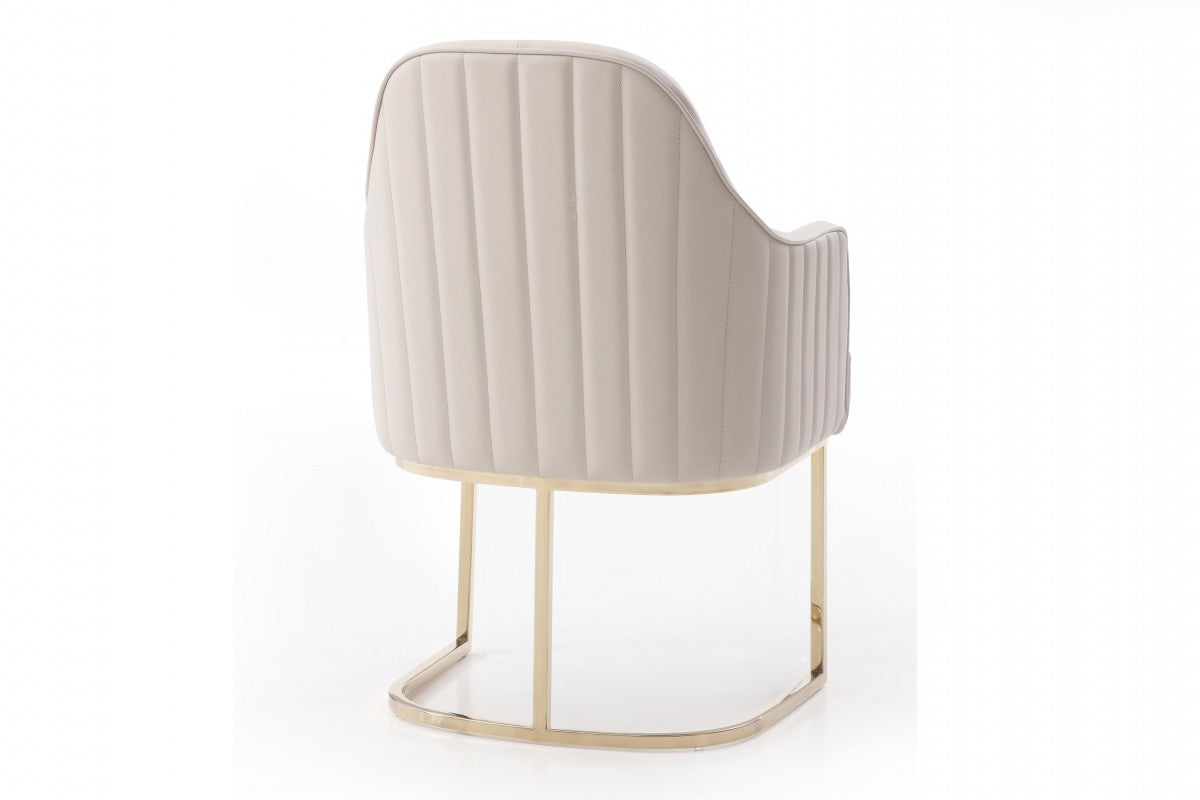 Gray Gold Modern Dining Chair