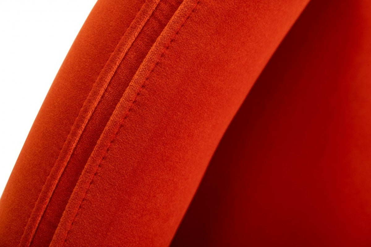 Orange Velvet Dining Chair