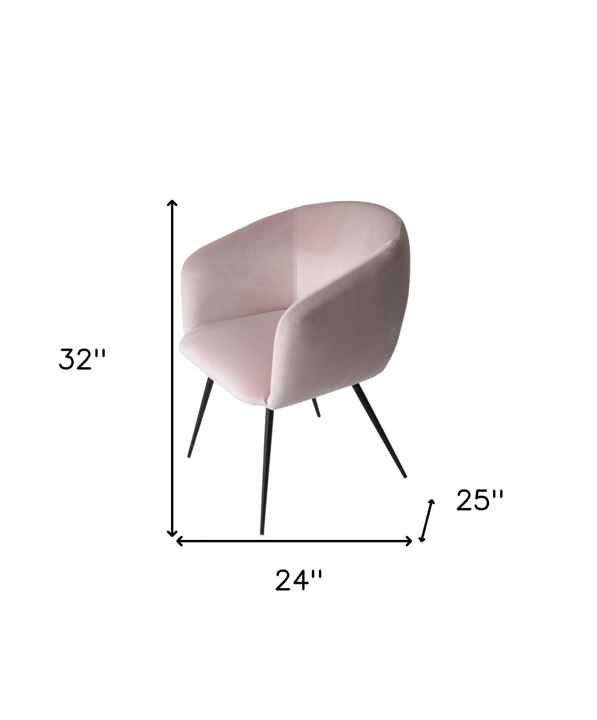 Pink Velvet Modern Dining Chair