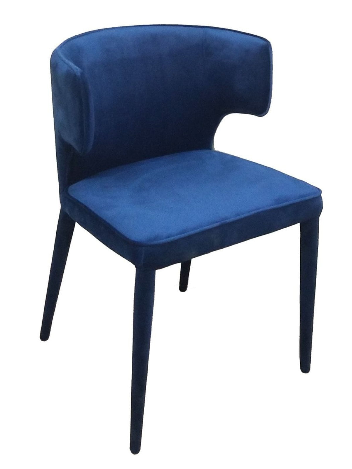 Blue Velvet Wrapped Dining Chair