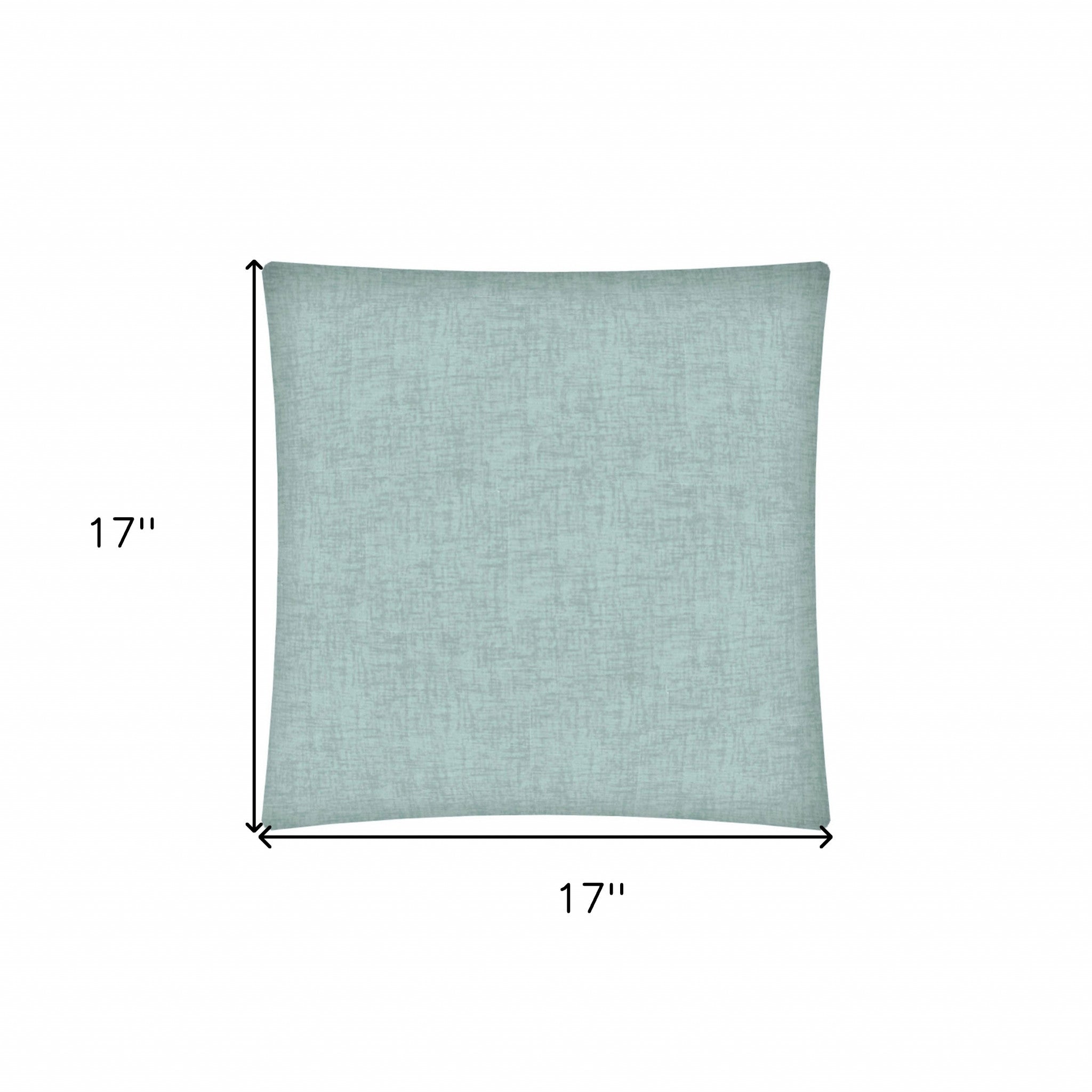 17" Aqua Indoor Outdoor Throw Pillow Cover