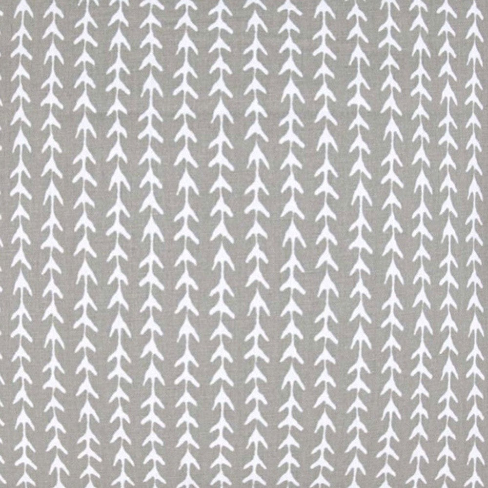 17" Taupe and White Striped Indoor Outdoor Throw Pillow Cover