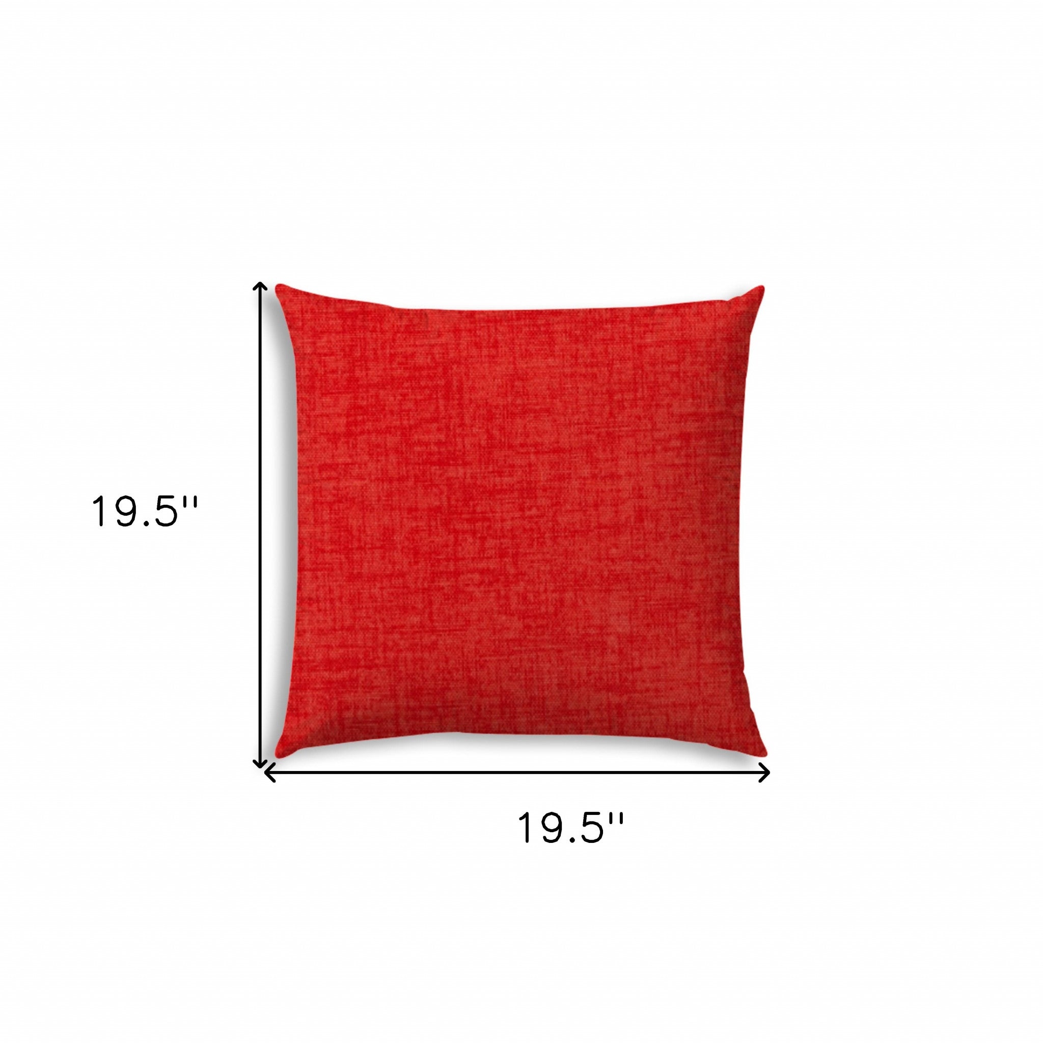 20" Dark Red Indoor Outdoor Throw Pillow Cover