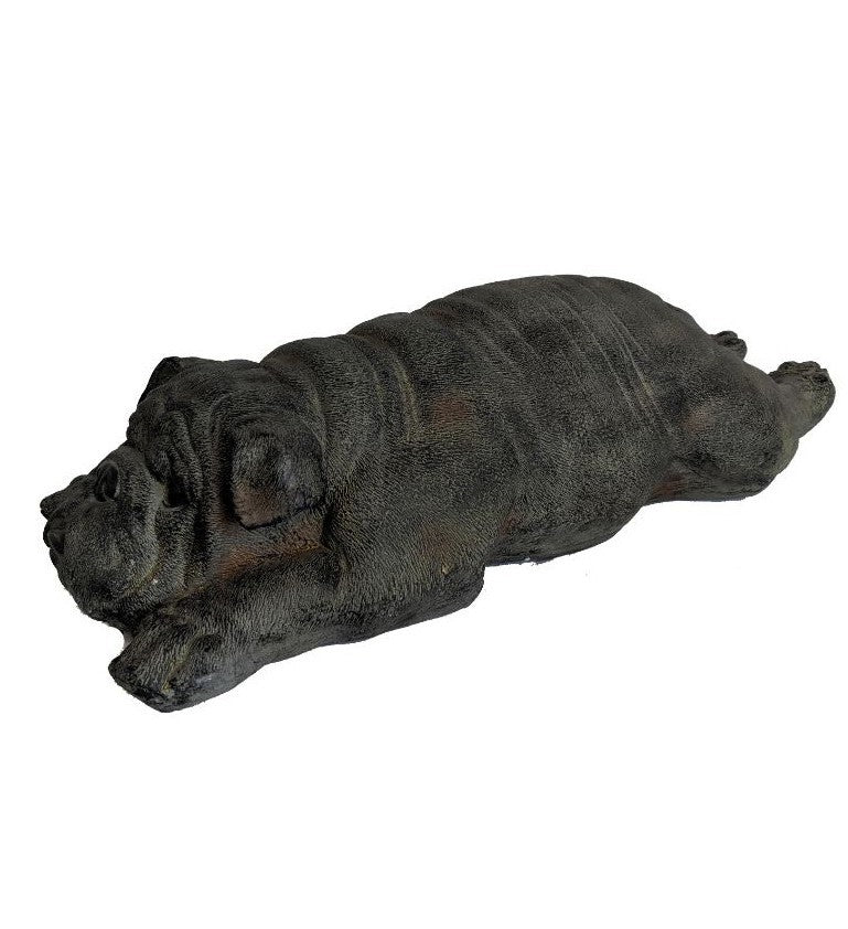 6" Sleepy Bulldog Indoor Outdoor Statue