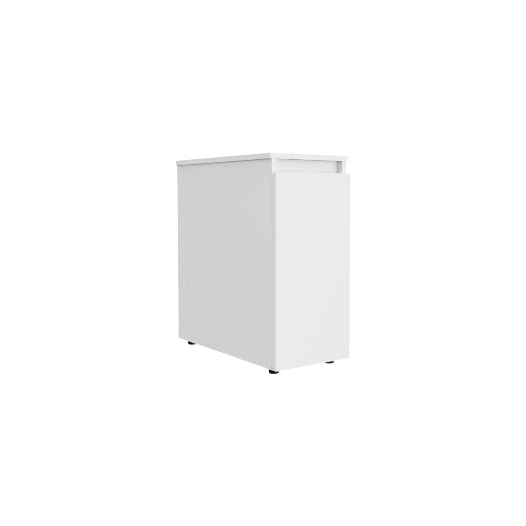 24" White One Drawer Bathroom Storage Cabinet