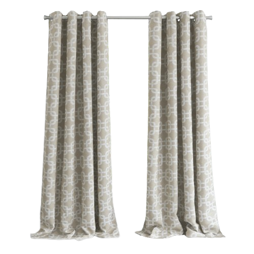 84” Sand Interlock Pattern Window Curtain Panel