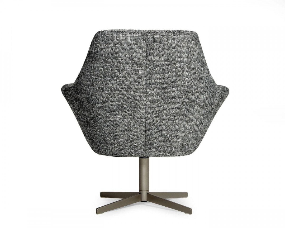 Industrial Dark Grey Chair With Metal Swivel