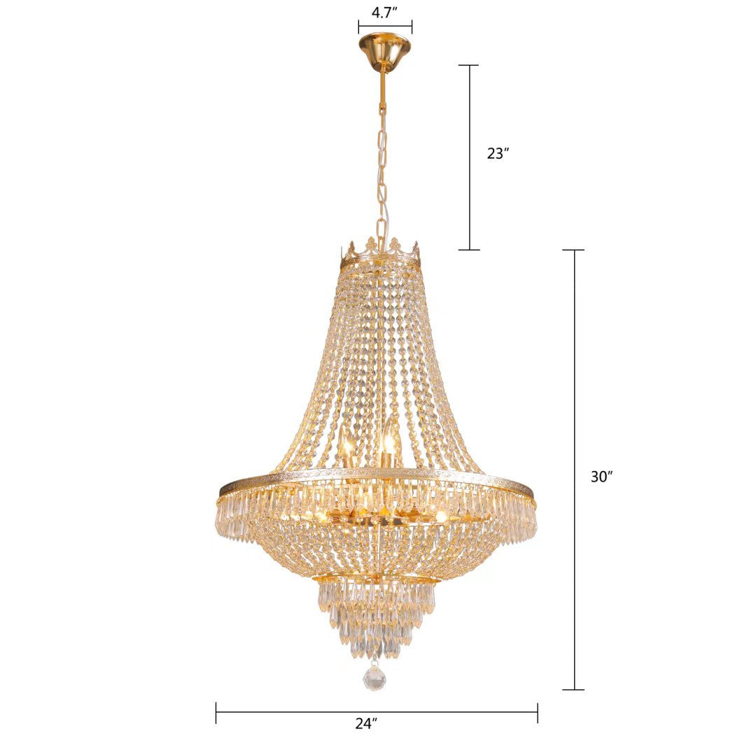 Classy Glam Gold Faux Crystal Chandelier