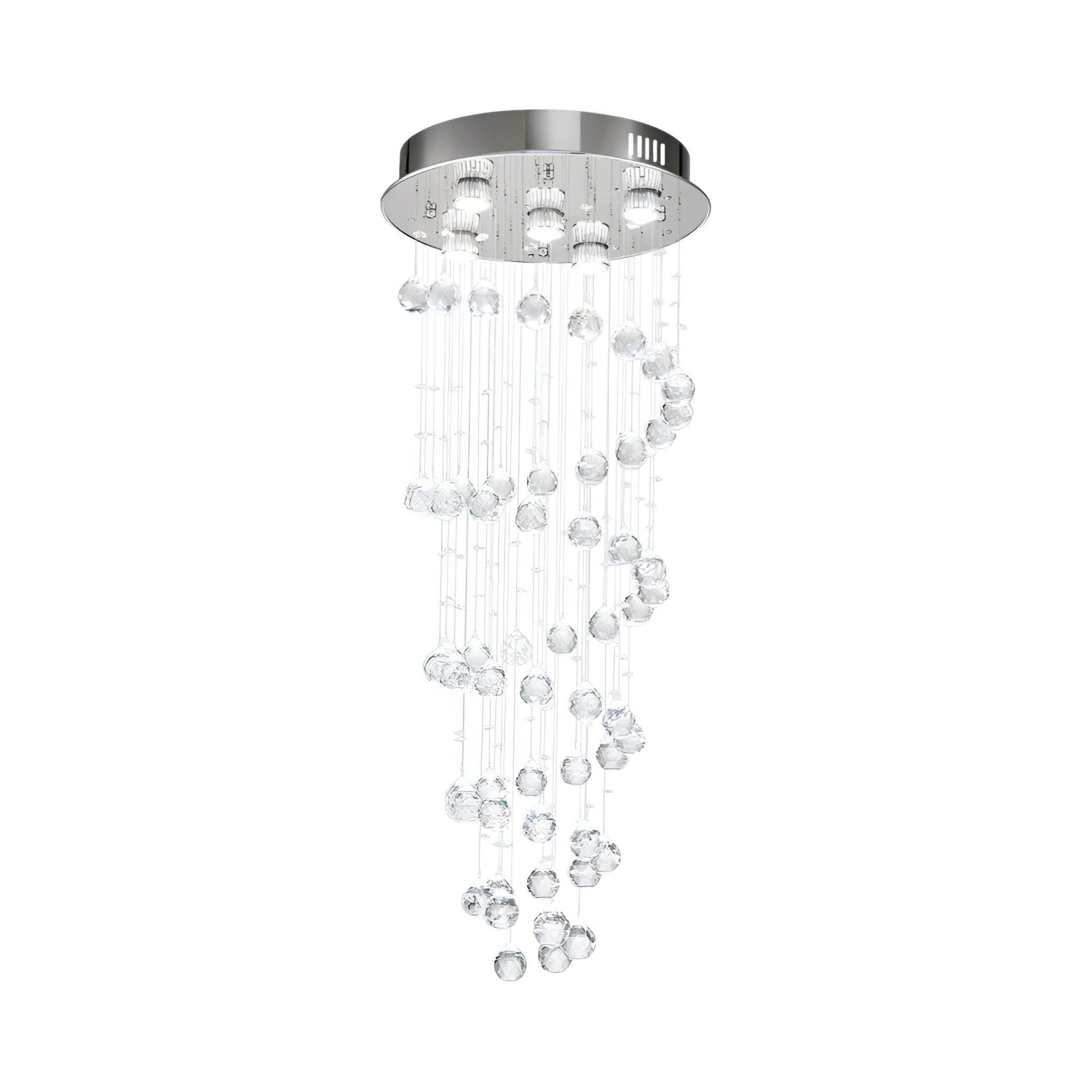 Stunning Spiral Crystal Chandelier - Elevate Your Space with Elegance