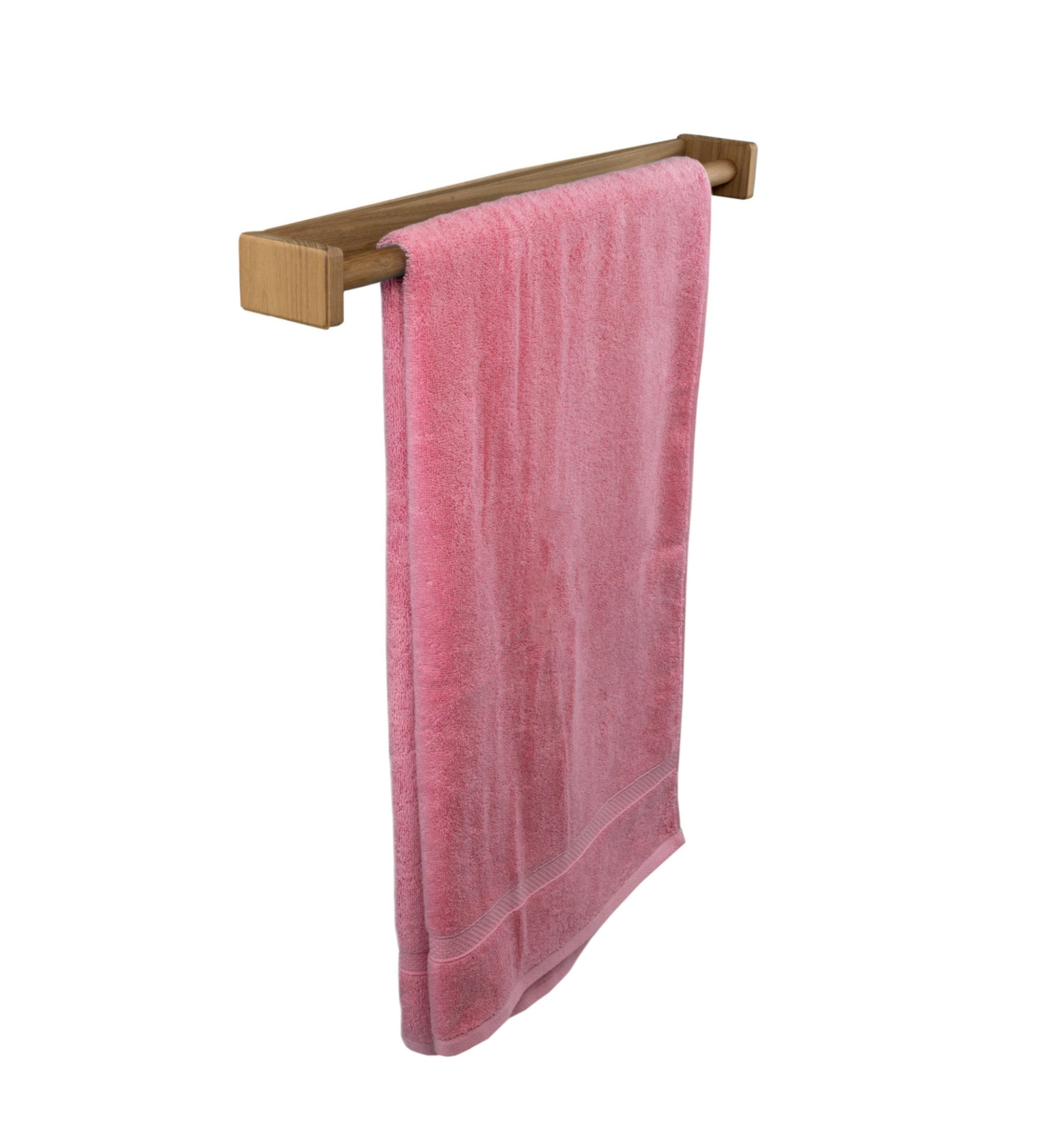 22" Traditional Solid Teak Towel Bar