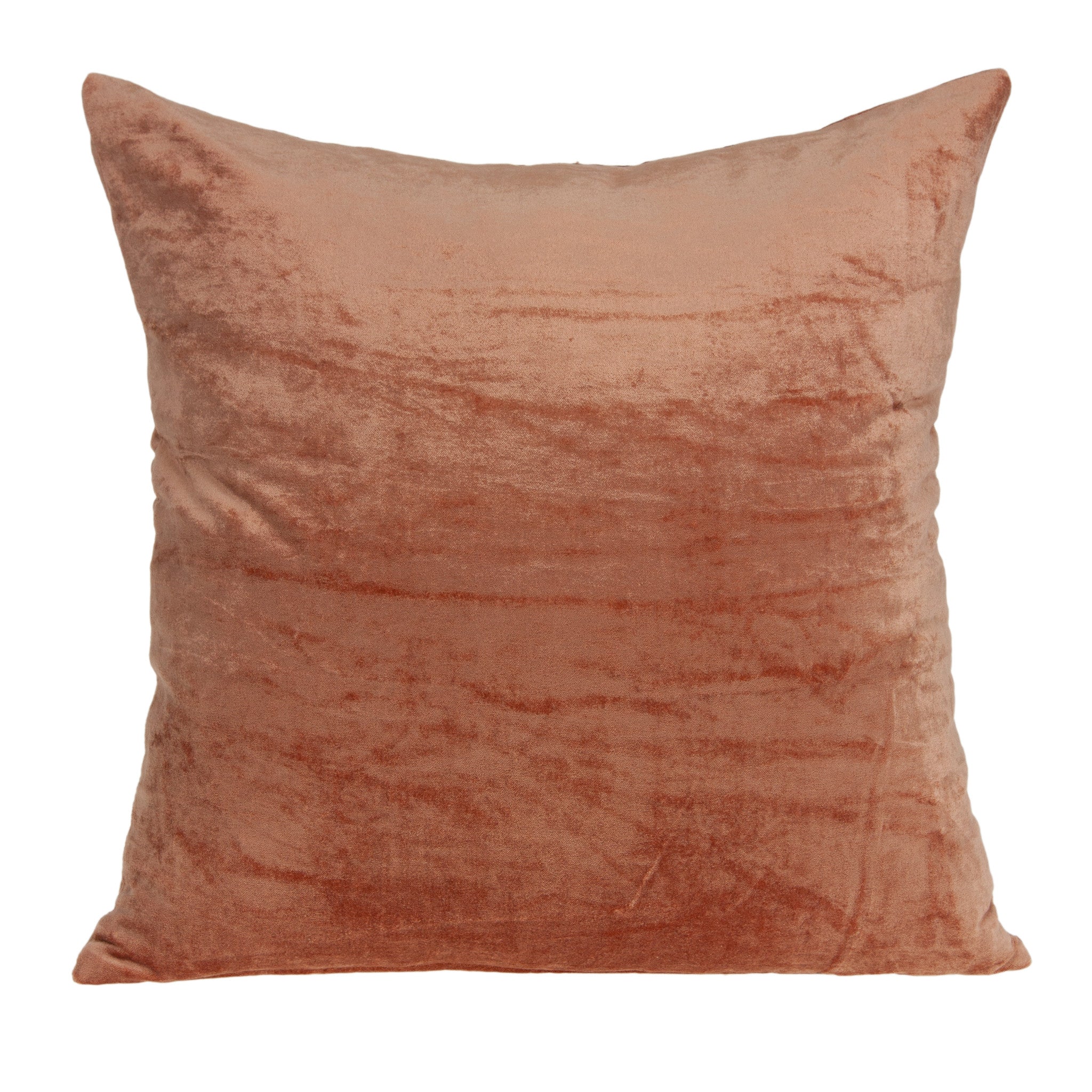 22" Orange Cotton Blend Throw Pillow