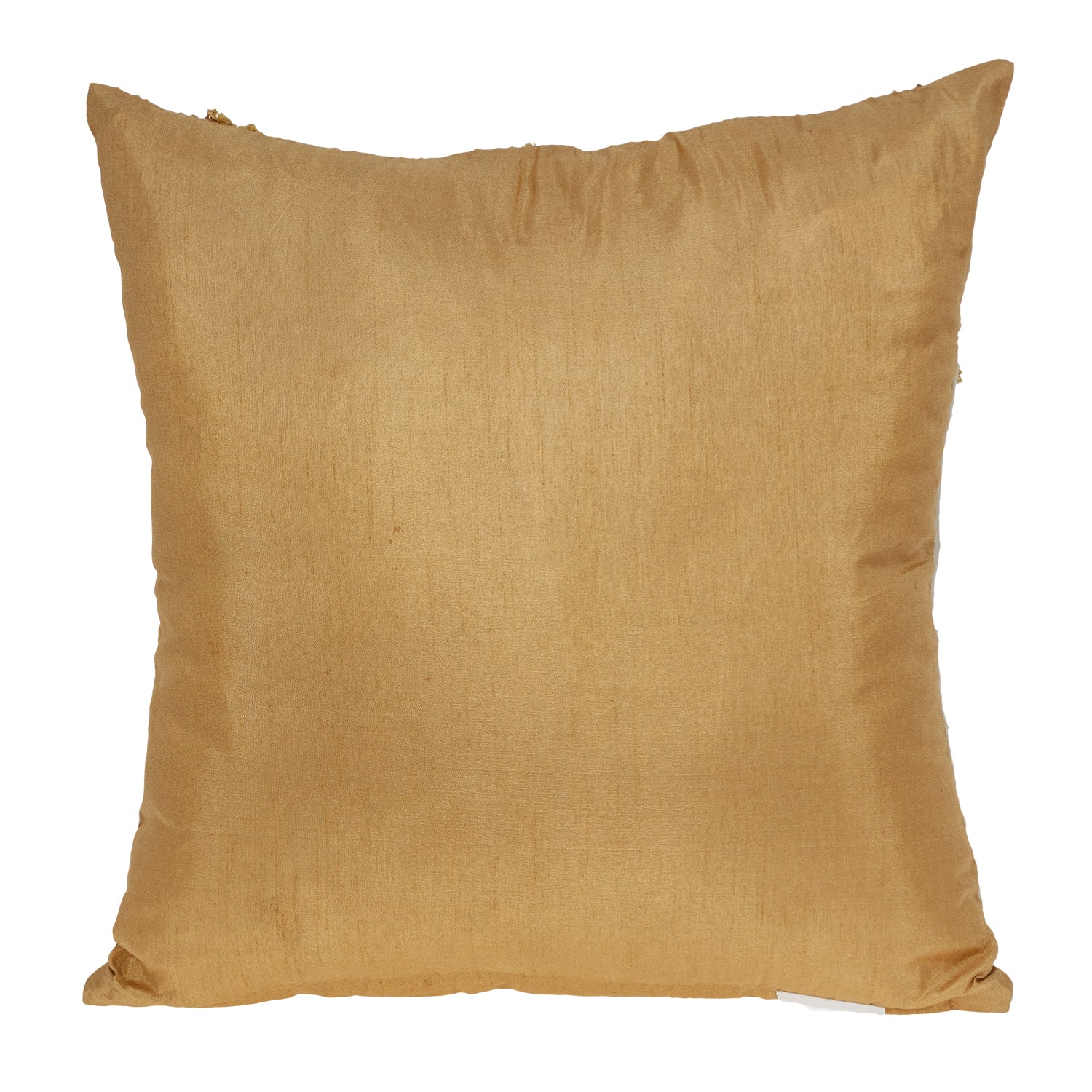 18" Beige Cotton Throw Pillow