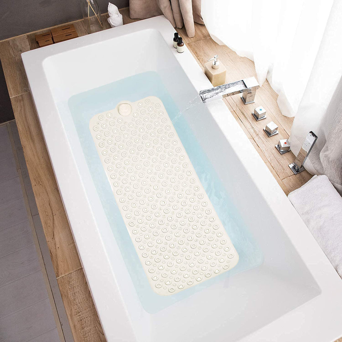 Beige 40" Shower Mat