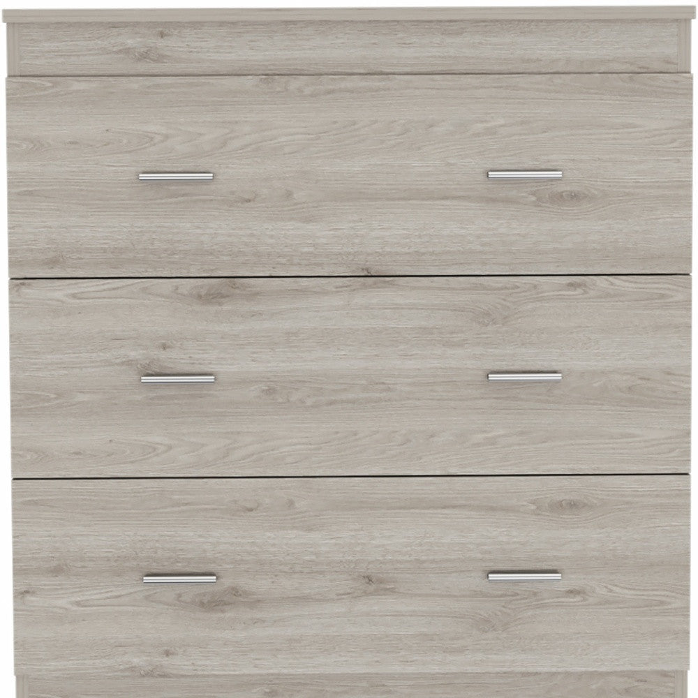 32" Light Gray Three Drawer Dresser