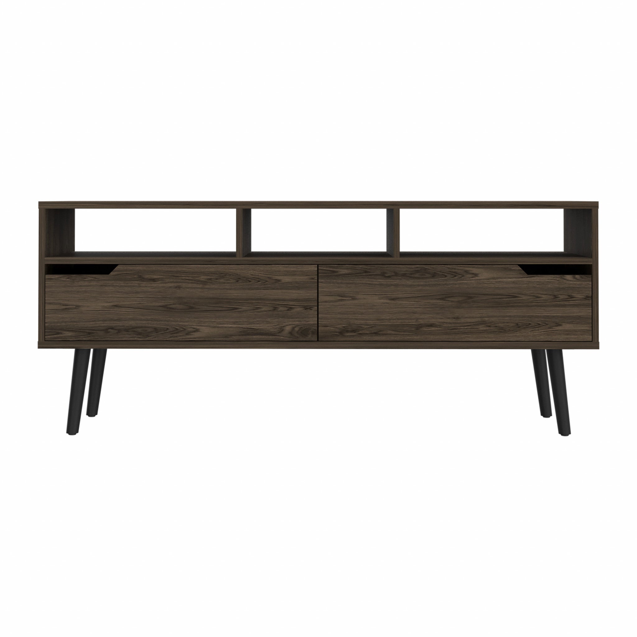 54" Dark Walnut Brown TV Stand