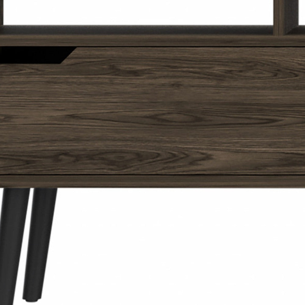 54" Dark Walnut Brown TV Stand