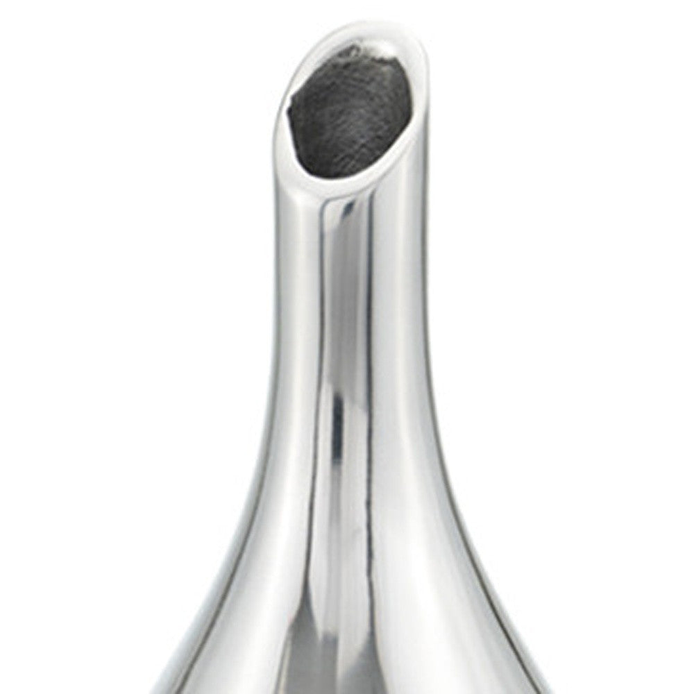 16" Aluminum Silver Bud Table Vase