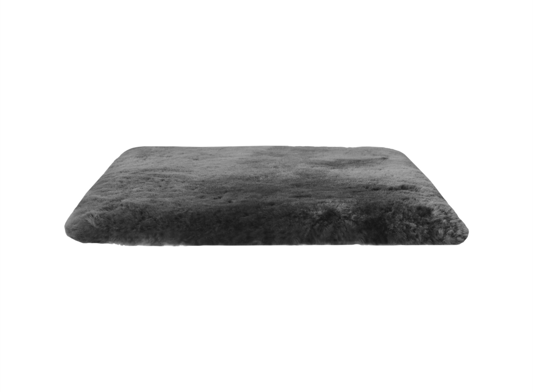 Set Of Four 17" X 17" Charcoal Grey Medical Sheepskin Chair Pads