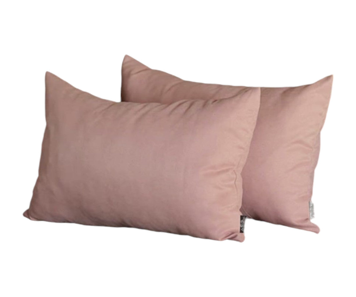 Set of Two 12" X 20" Light Pink Throw Pillow Covers