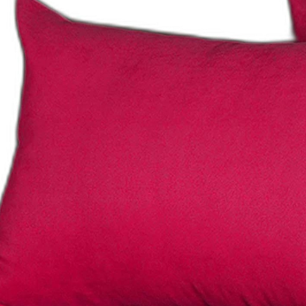 Set Of Two 12" X 20" Pink Polyester Zippered Pillow Cover