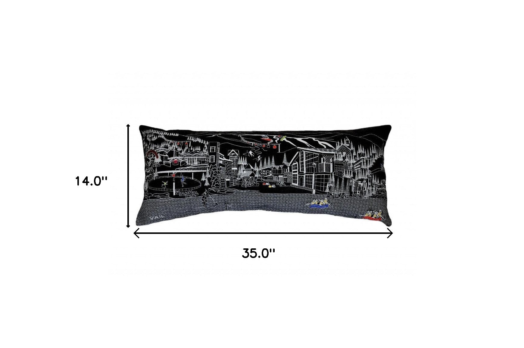 35" BlackVail Nighttime Skyline Lumbar Decorative Pillow