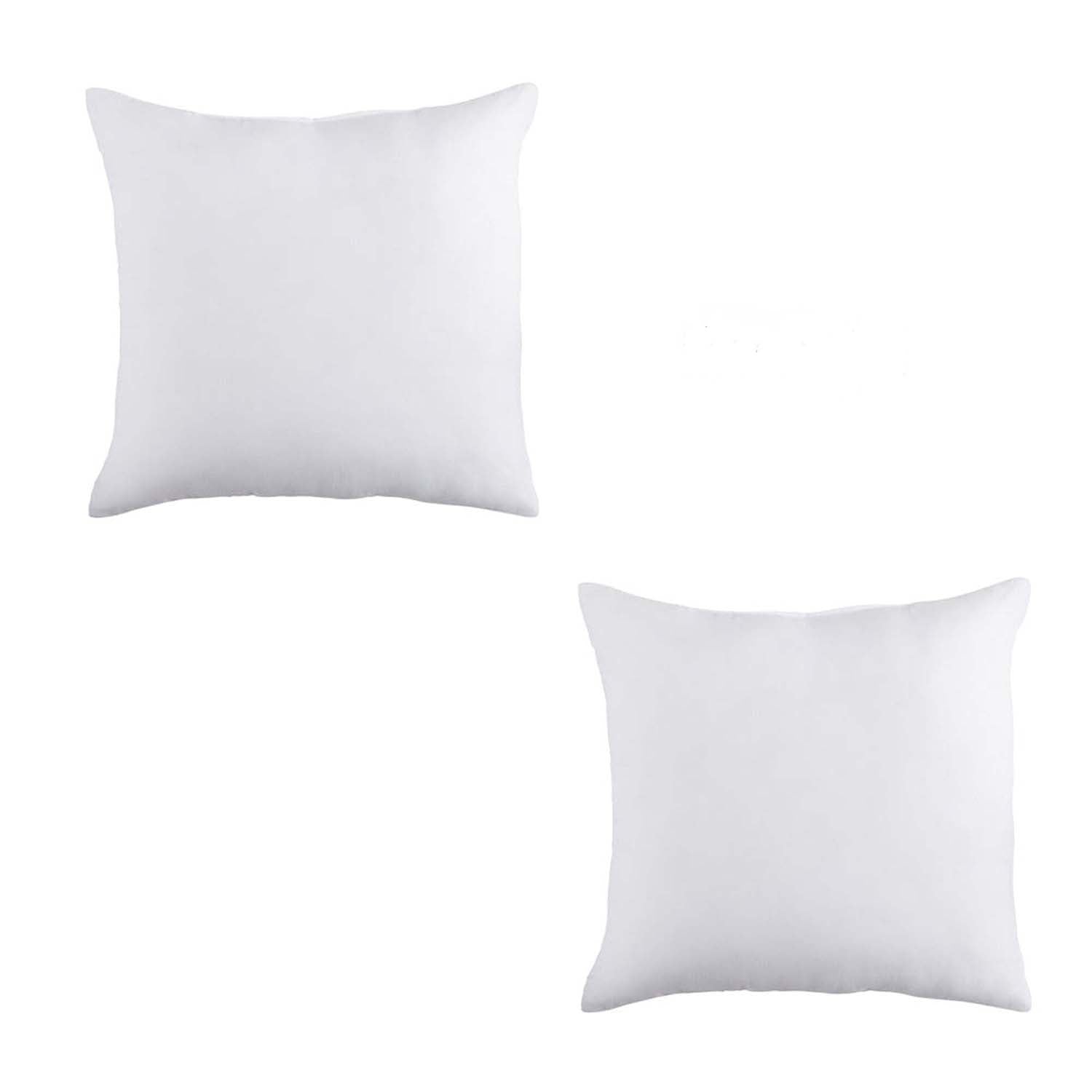 Set Of Two 20" X 20" White 100% Cotton Blown Seam Pillow Insert