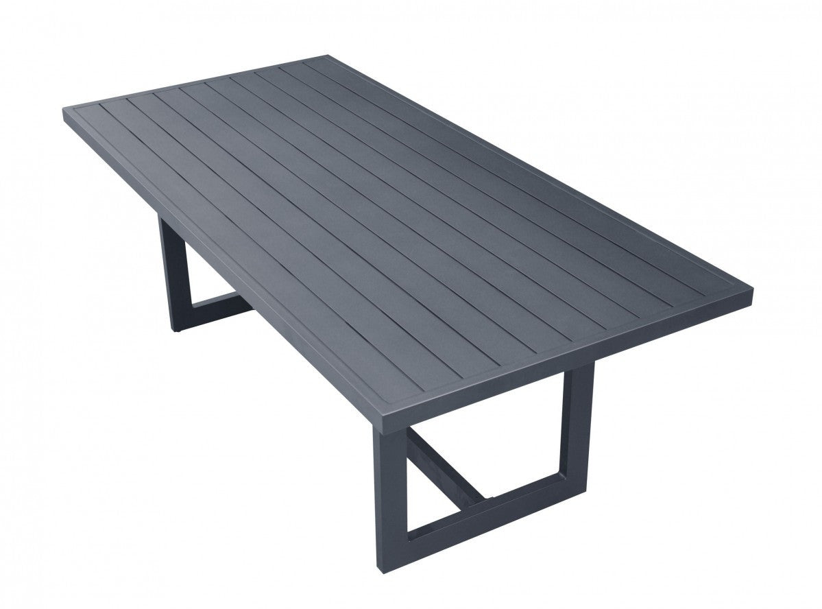 83" Charcoal Aluminum Outdoor Dining Table