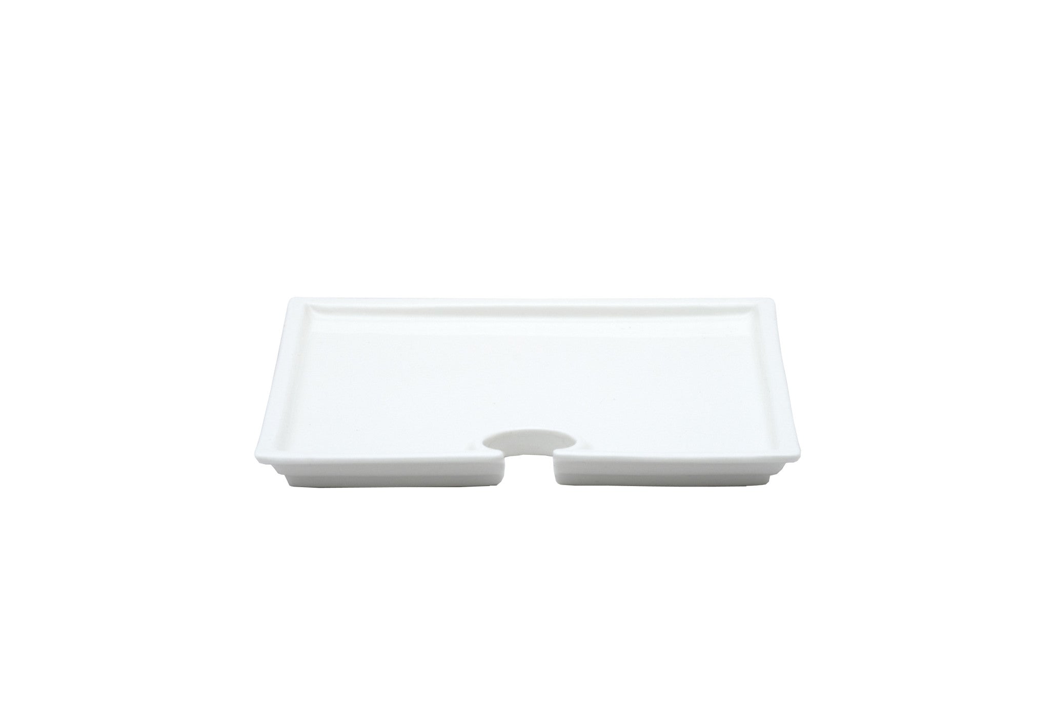 Set of Six+ White Square Porcelain China Serving Tray