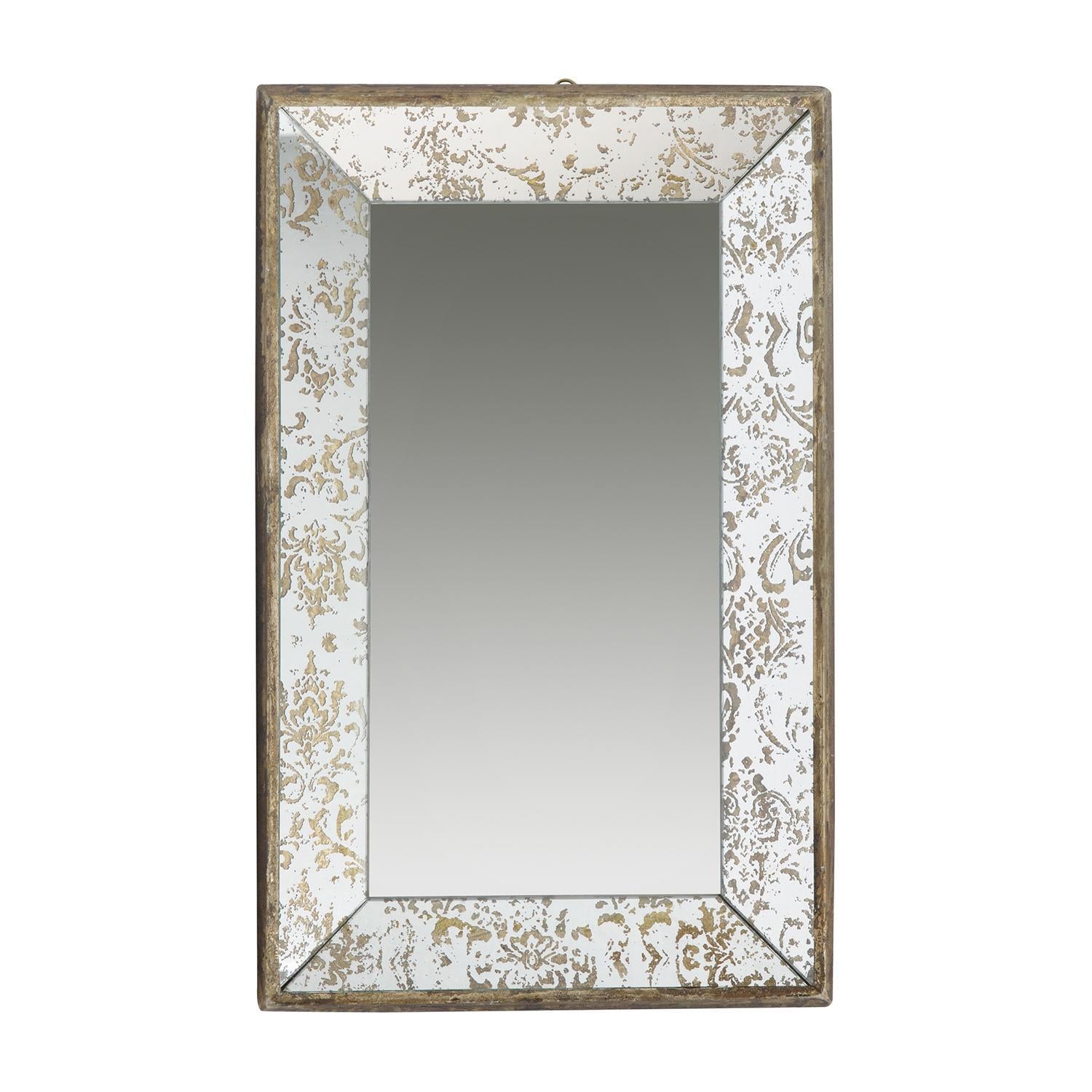 Silver Rectangle Accent Glass Mirror