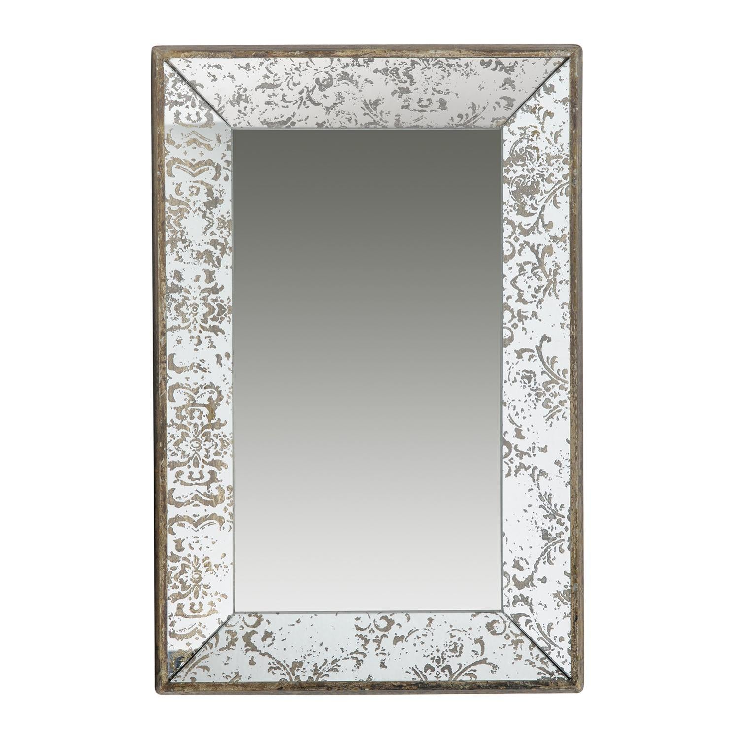 Silver Rectangle Accent Glass Mirror