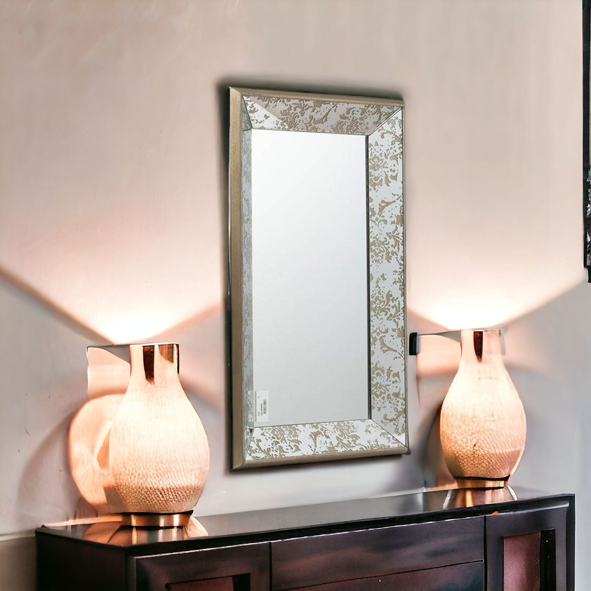 Silver Rectangle Accent Glass Mirror