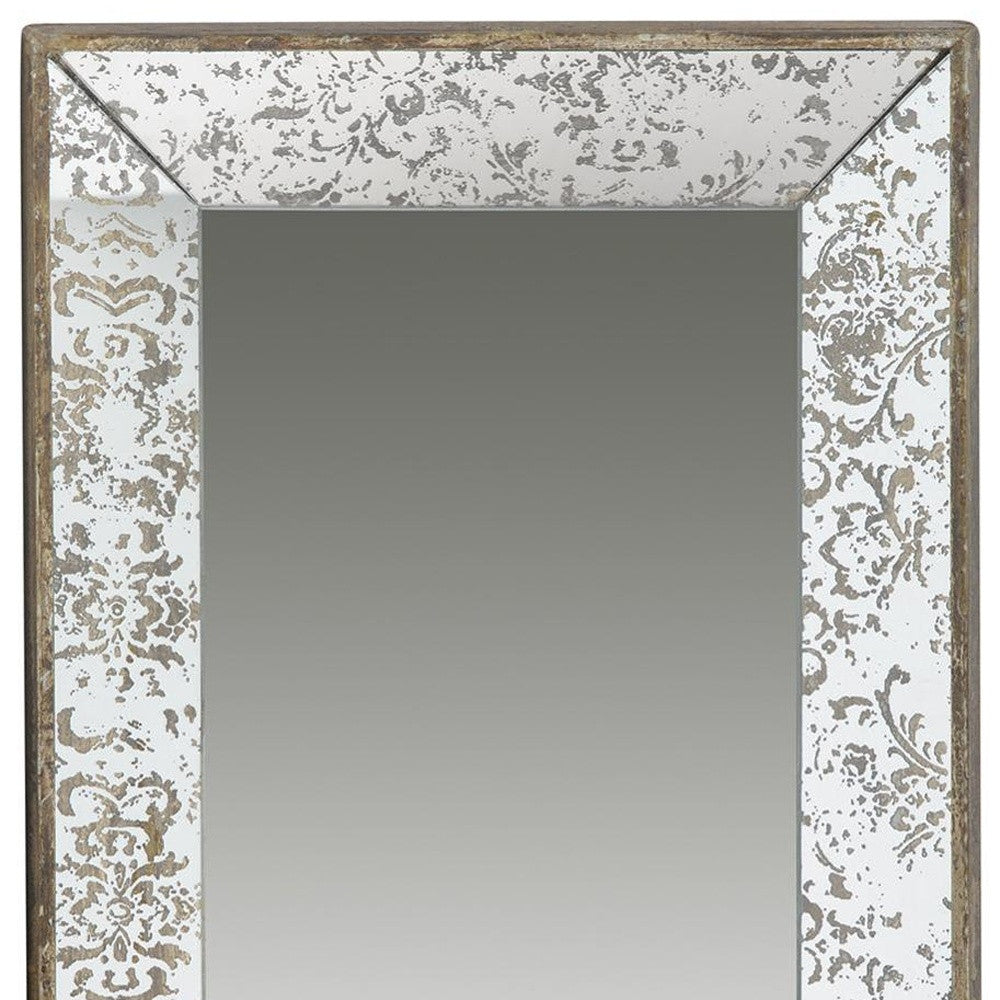 Silver Rectangle Accent Glass Mirror