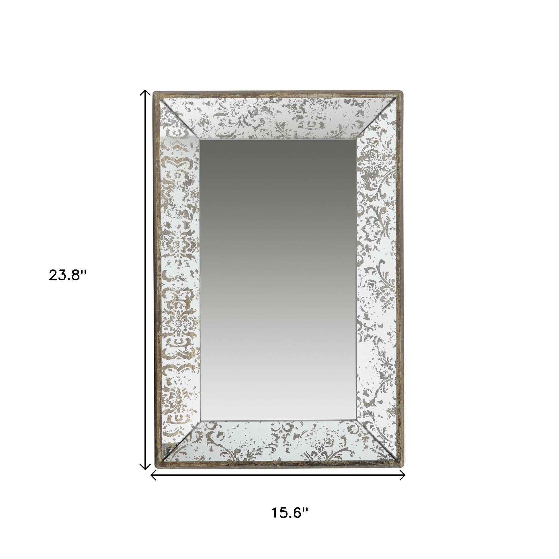 Silver Rectangle Accent Glass Mirror