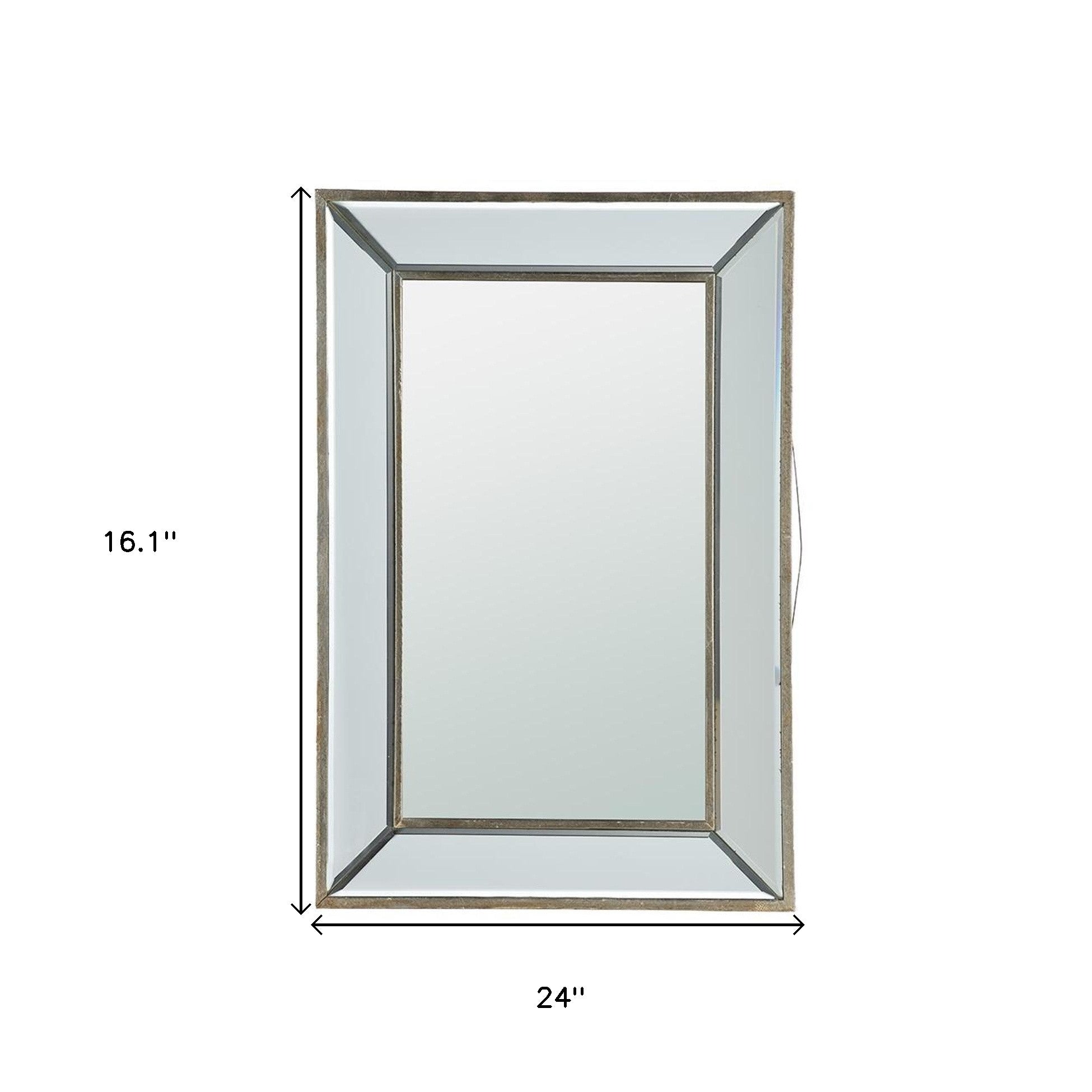 16" x 24"  Rectangle Wall Mounted Accent Mirror