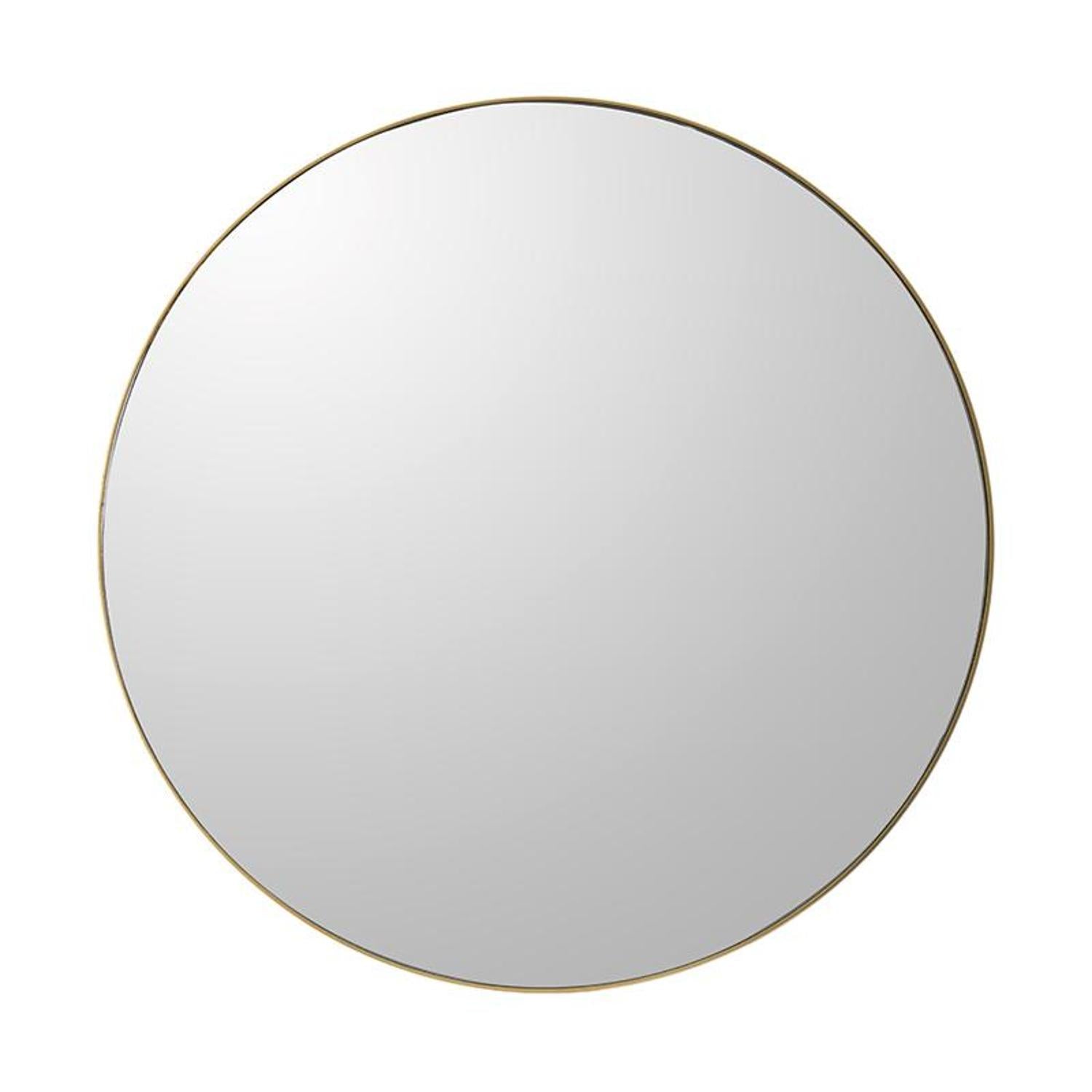 30" Gold Round Framed Accent Mirror