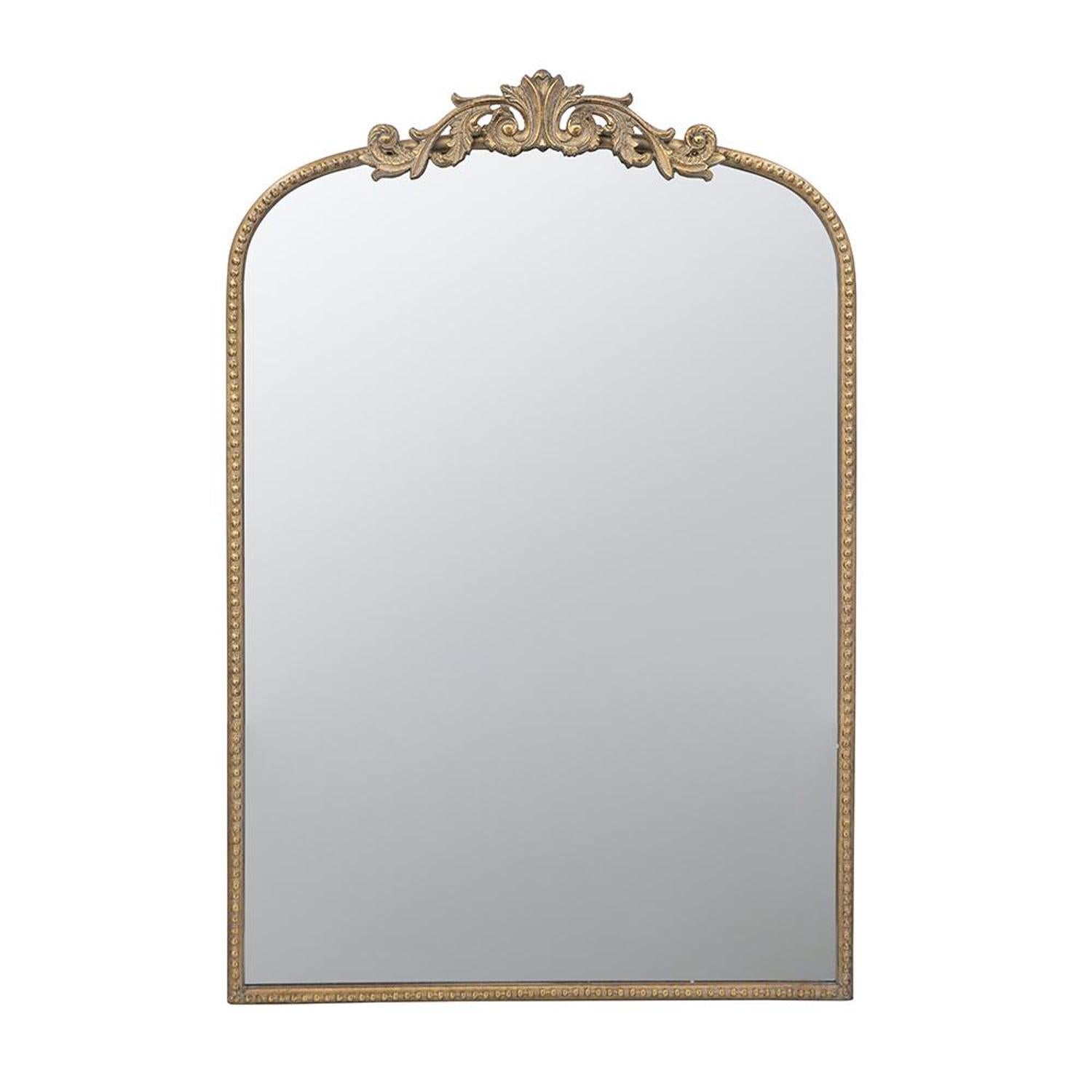 36" Gold Arch Iron Framed Accent Mirror