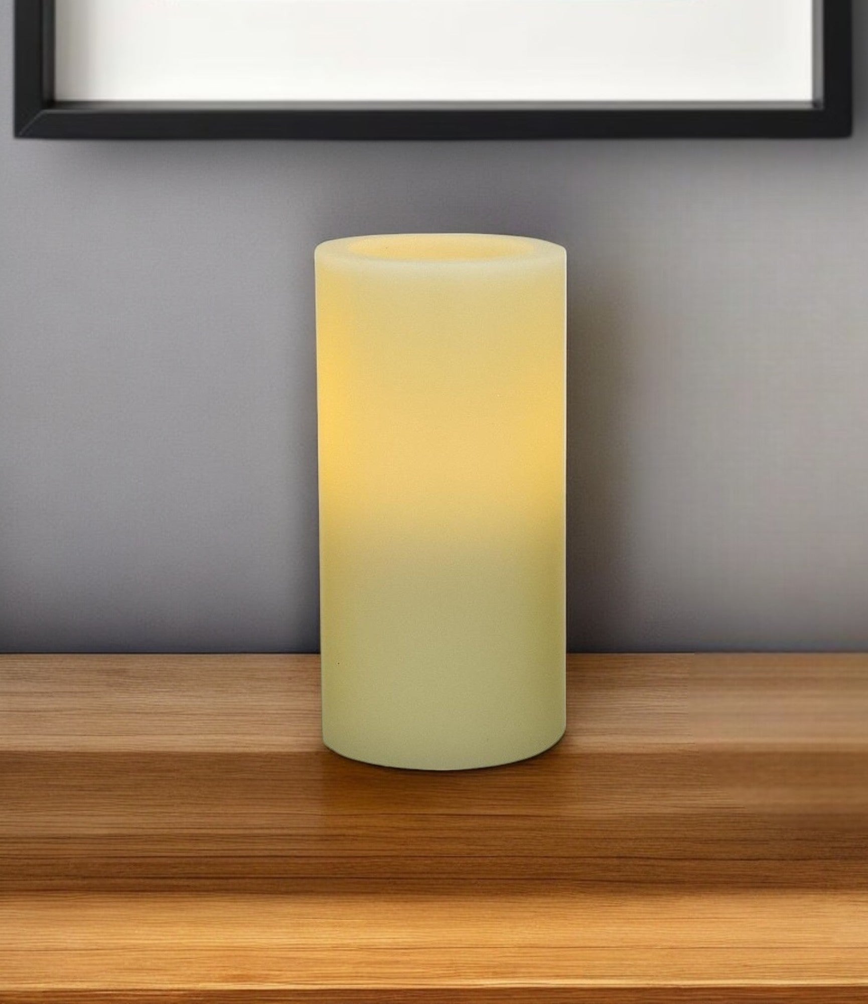 6" Ivory Flameless Pillar Candle