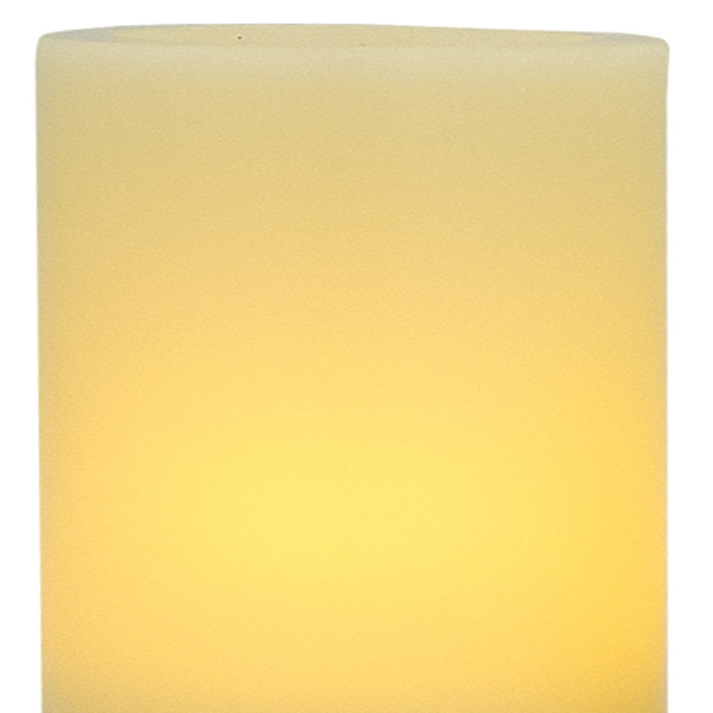 6" Ivory Flameless Pillar Candle