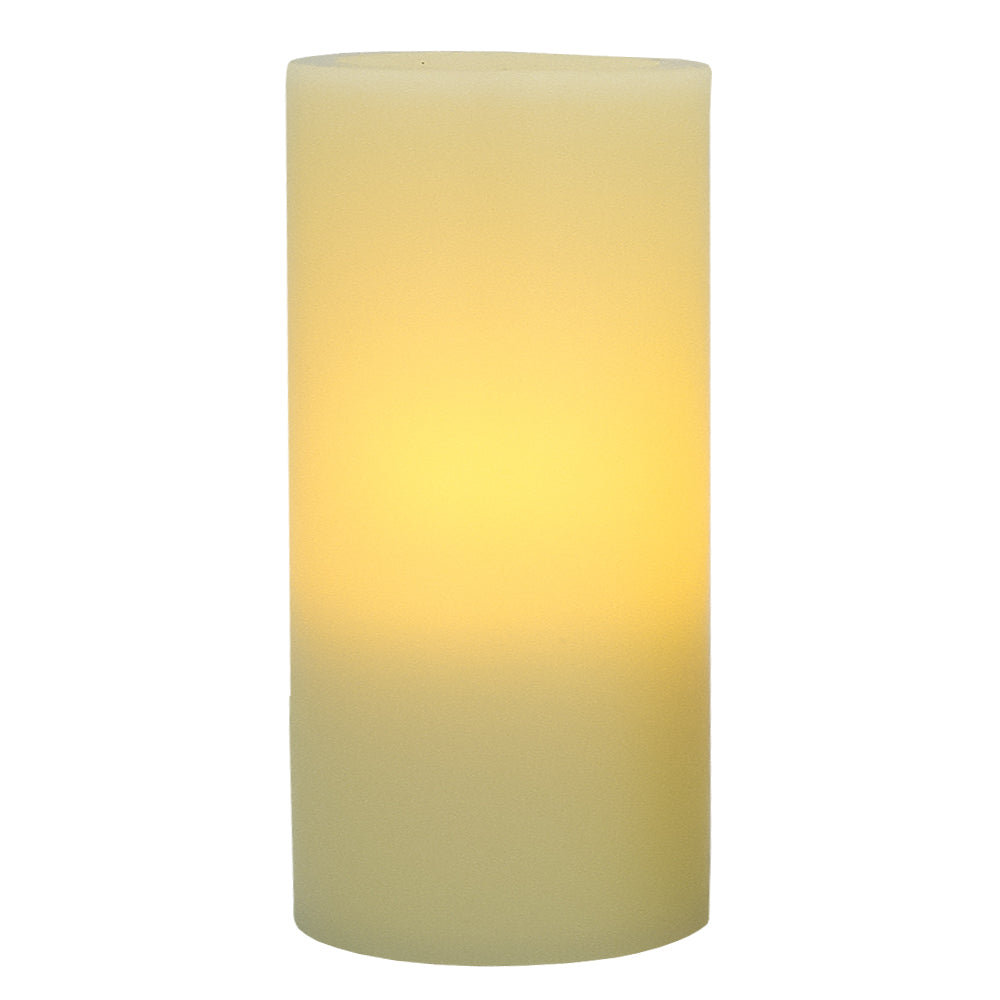 8" Ivory Flameless Pillar Candle