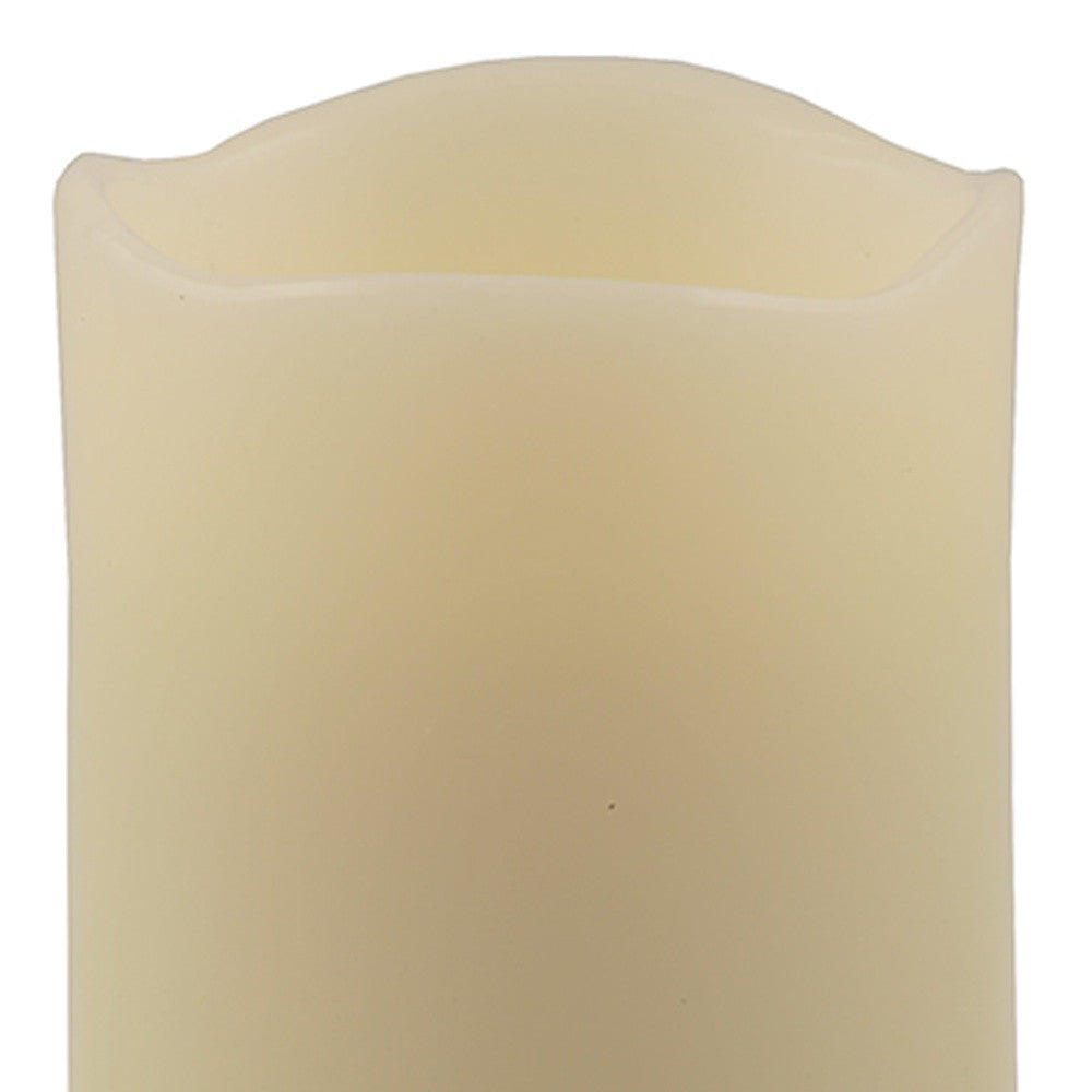 4" Ivory Flameless Pillar Candle