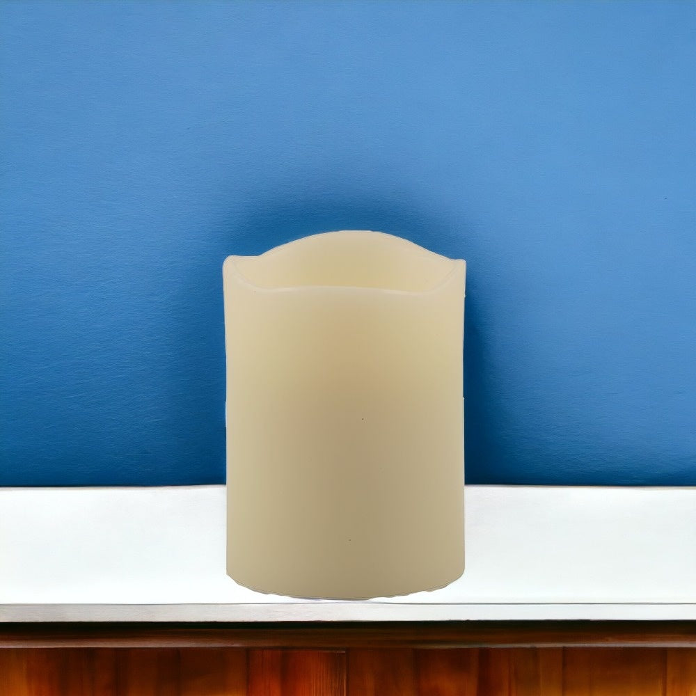 4" Ivory Flameless Pillar Candle