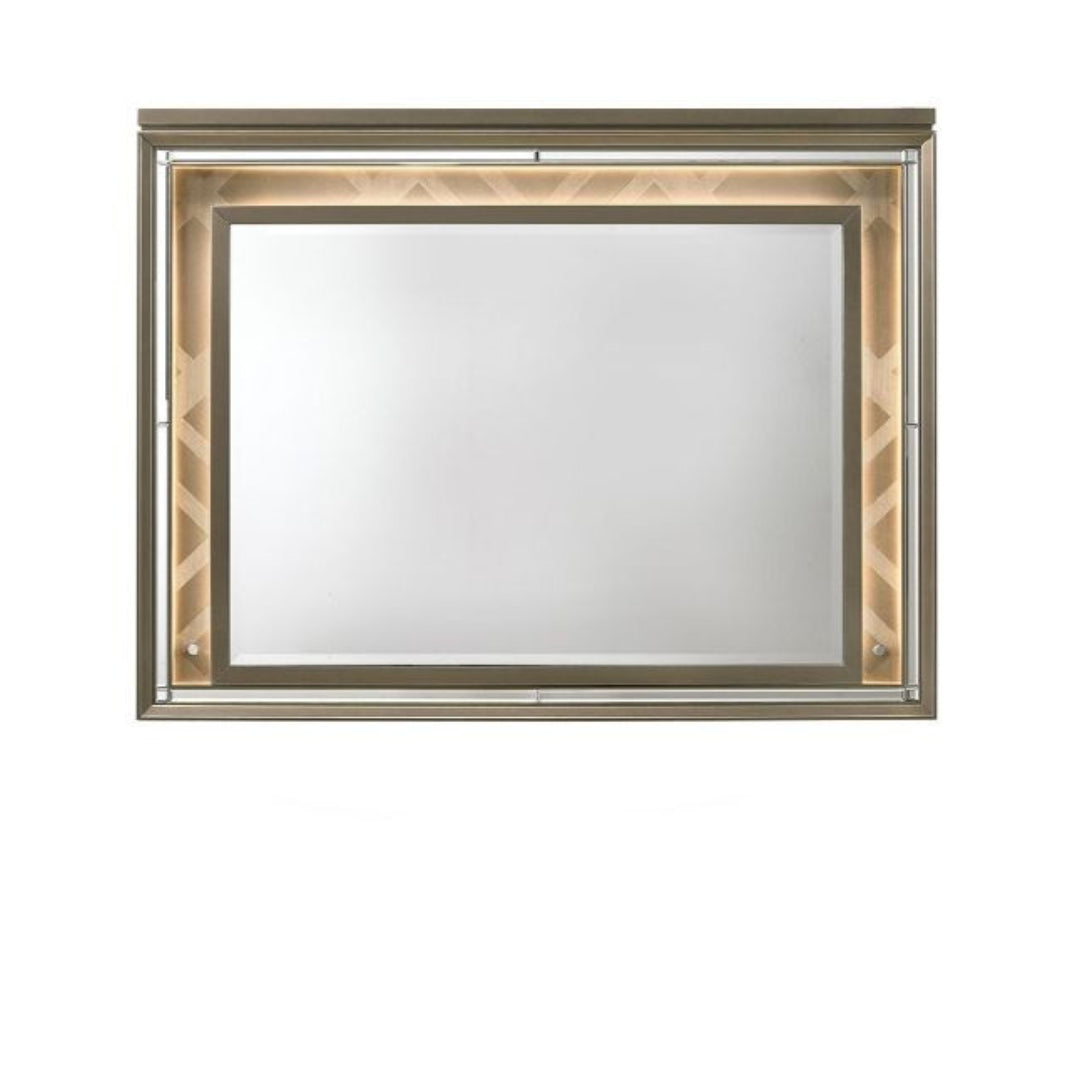 37" LED & Dark Champagne Lighted Dresser Mirror