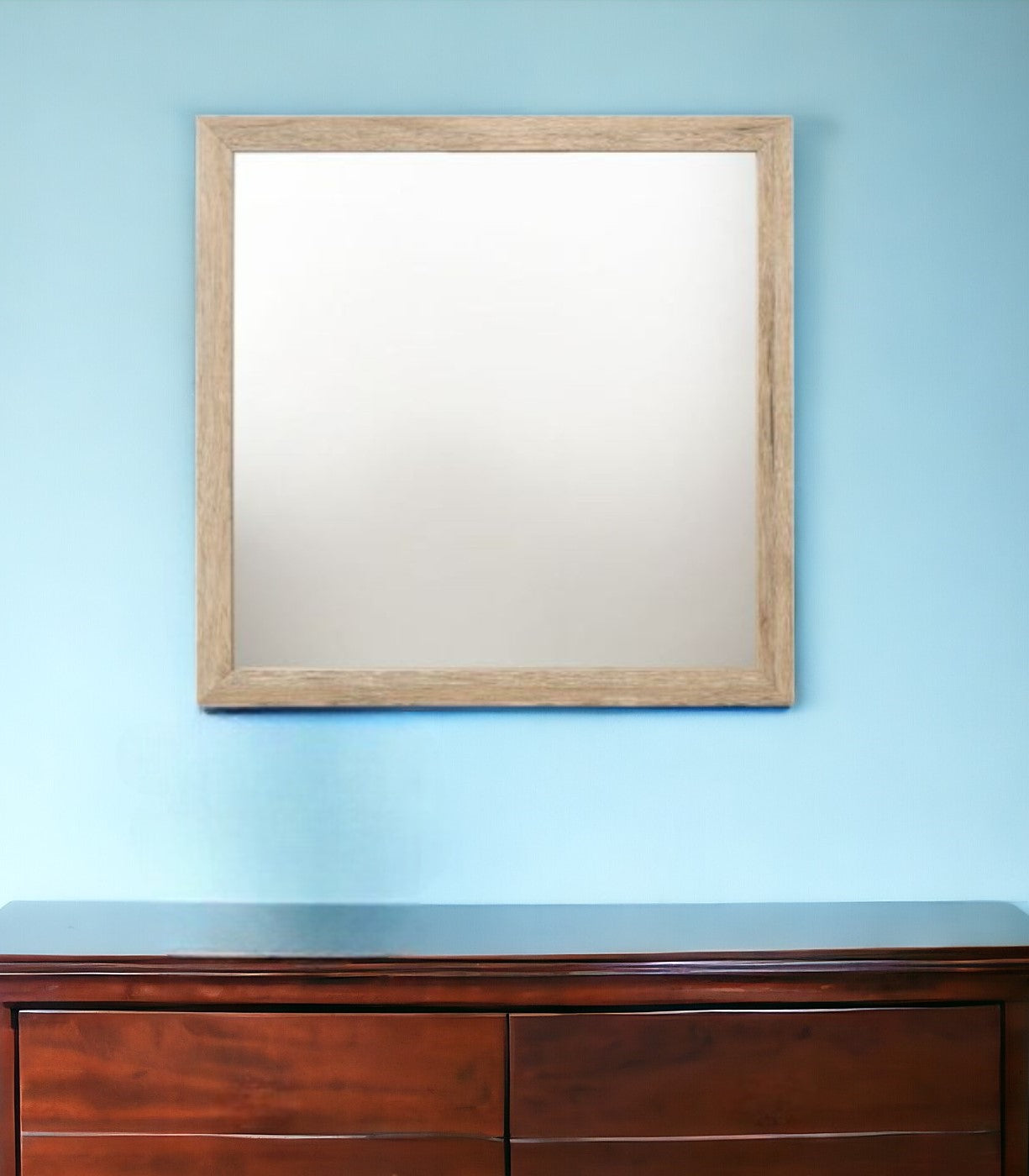 40" Natural Square Dresser Mirror